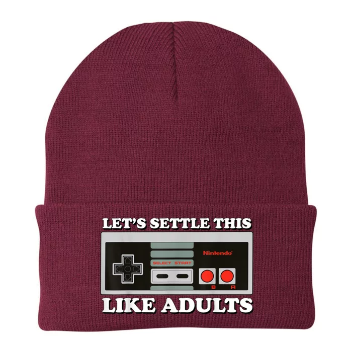 Lets Settle This Like Adults Knit Cap Winter Beanie