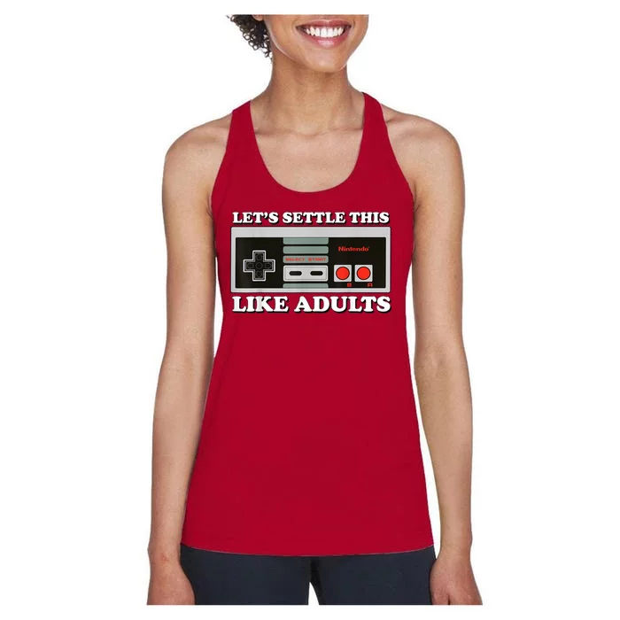 Lets Settle This Like Adults Women's Racerback Tank