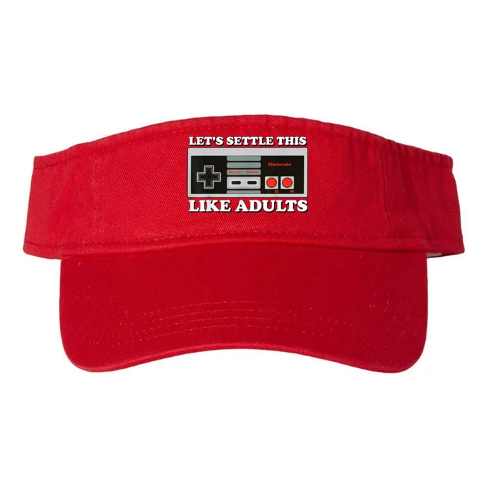 Lets Settle This Like Adults Valucap Bio-Washed Visor