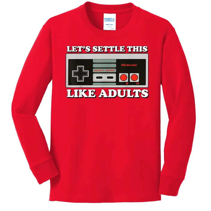 Lets Settle This Like Adults Kids Long Sleeve Shirt