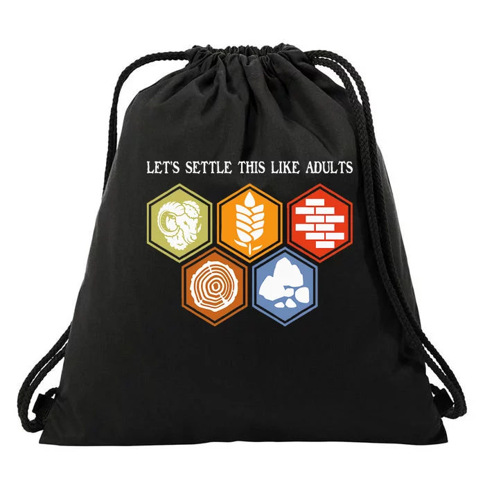 LetS Settle This Like Adults Tabletop Game Board Gaming Drawstring Bag