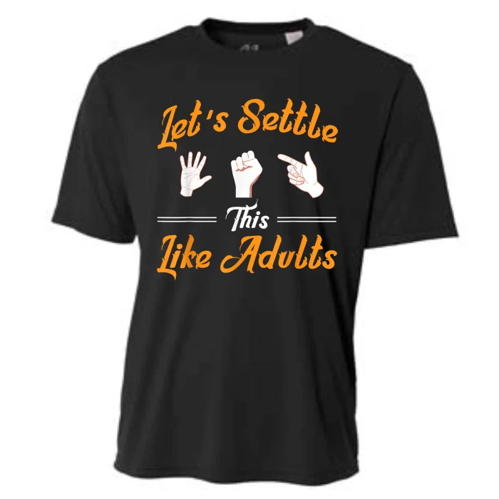 Lets Settle This Like Adults! Rock Paper Scissors Cooling Performance Crew T-Shirt