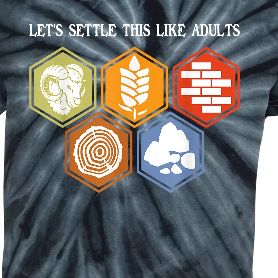 LetS Settle This Like Adults Tabletop Game Board Gaming Kids Tie-Dye T-Shirt