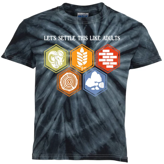 LetS Settle This Like Adults Tabletop Game Board Gaming Kids Tie-Dye T-Shirt