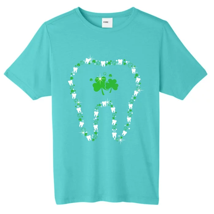 Lucky Shamrock Teeth Dental Hygiene Dentist St Patrick Day Gift ChromaSoft Performance T-Shirt