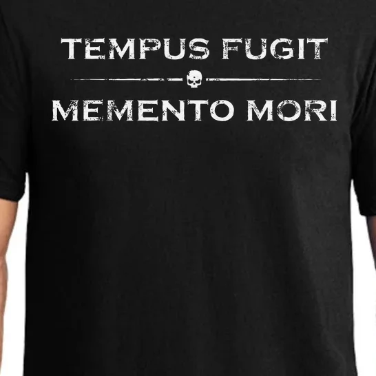 Latin Saying Tempus Fugit Memento Mori Pajama Set