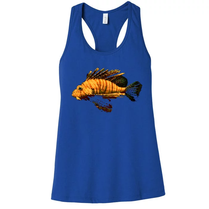 Lionfish Save The Tropical Ocean Reef Coral Lion Fish Gift Women's Racerback Tank