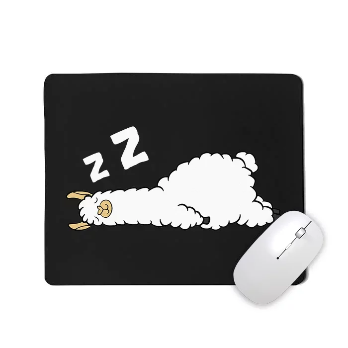 Llama Sleeping Tired Llama Pajama Love Llamas Mousepad