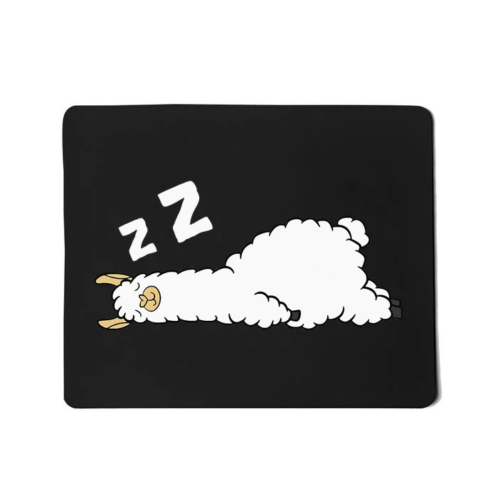 Llama Sleeping Tired Llama Pajama Love Llamas Mousepad