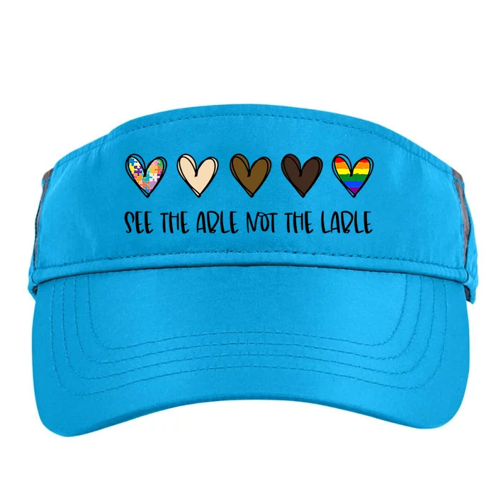 Lgbt See The Able Not The Label Lgbt Pride Month Gift Adult Drive Performance Visor