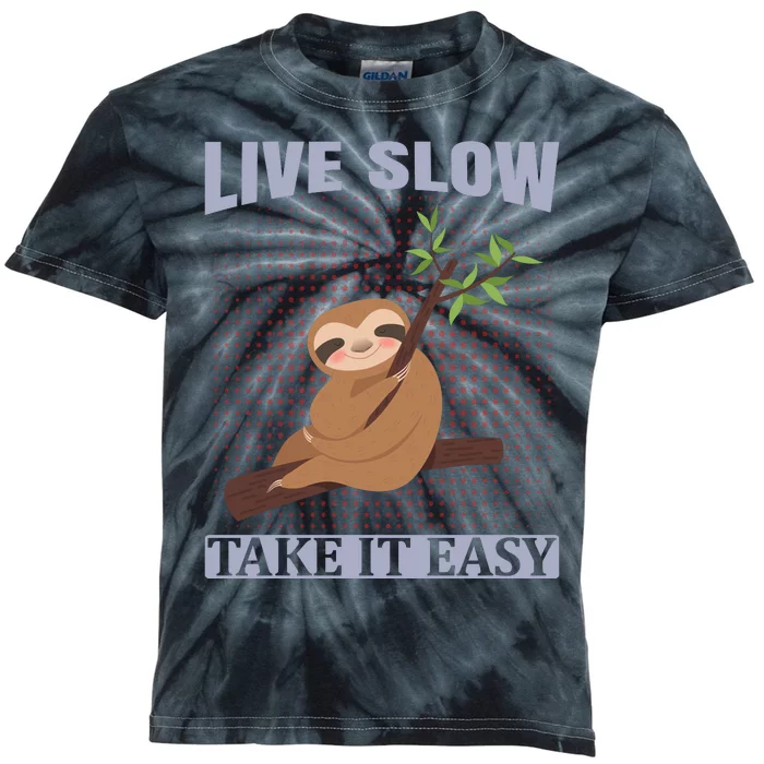 Live Slow Take It Easy Kids Tie-Dye T-Shirt