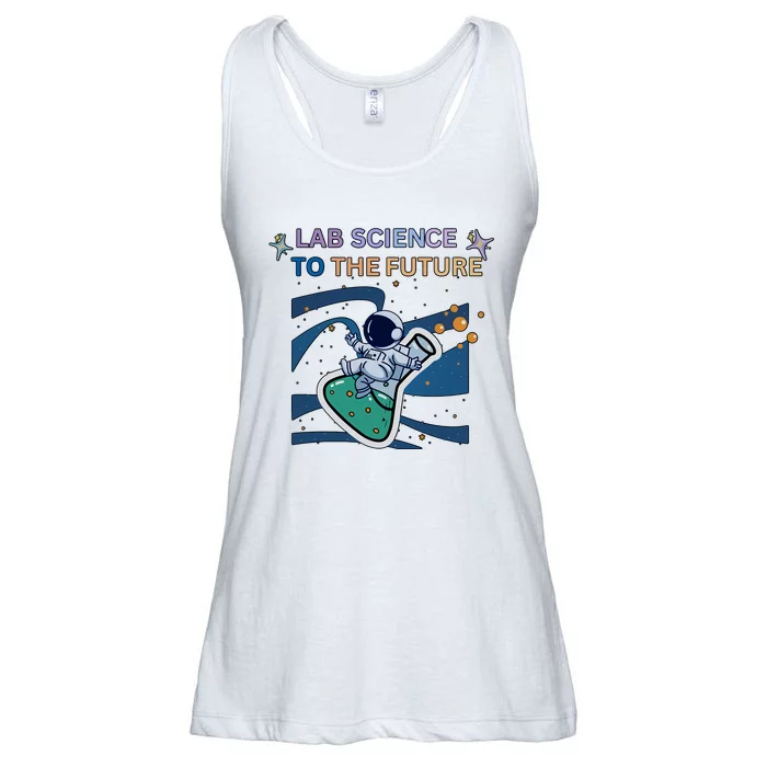 Lab Science To The Future Astronaut Laboratory Medical Lab Scientist Ladies Essential Flowy Tank