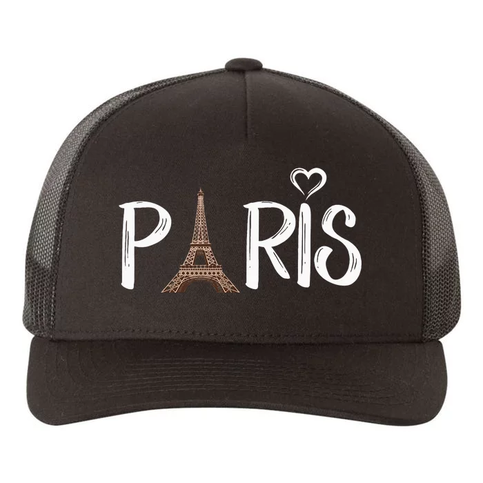 Love Sign The Eiffel Tower From Paris France Yupoong Adult 5-Panel Trucker Hat