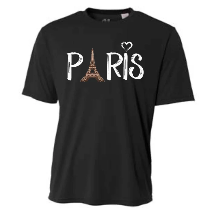 Love Sign The Eiffel Tower From Paris France Cooling Performance Crew T-Shirt