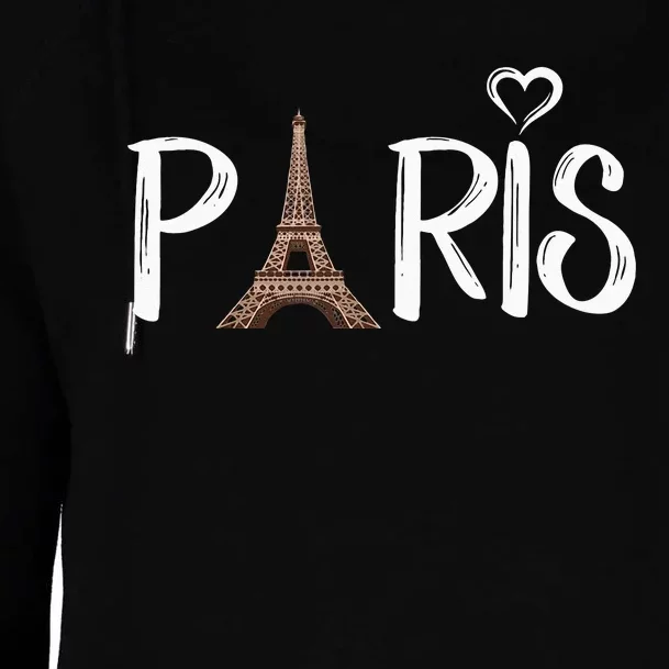 Love Sign The Eiffel Tower From Paris France Womens Funnel Neck Pullover Hood