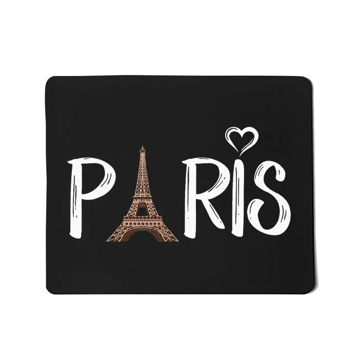 Love Sign The Eiffel Tower From Paris France Mousepad