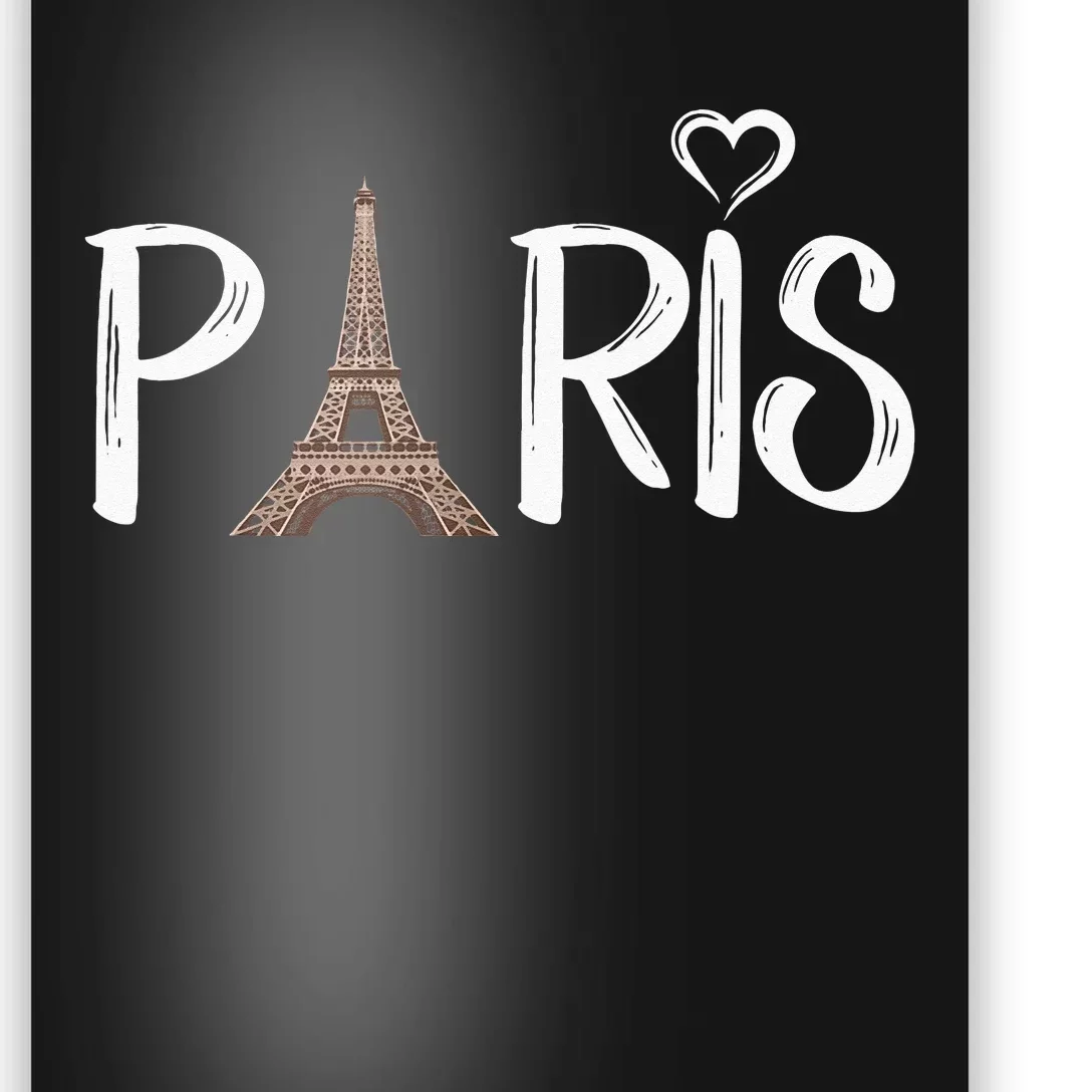 Love Sign The Eiffel Tower From Paris France Poster