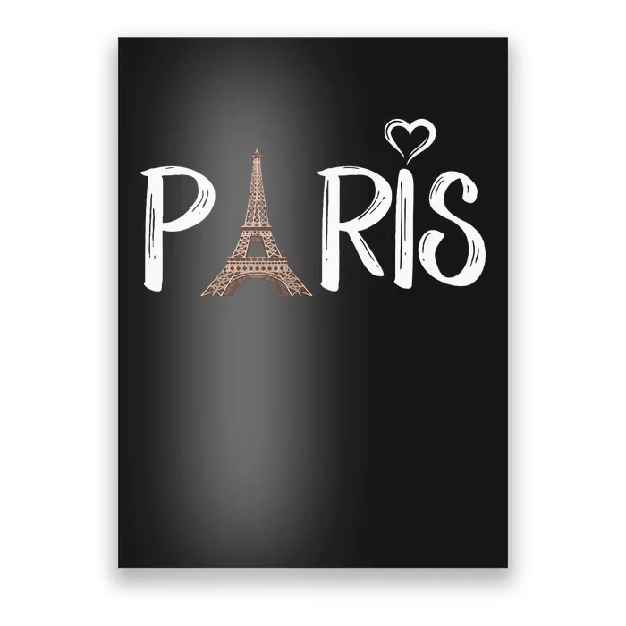 Love Sign The Eiffel Tower From Paris France Poster