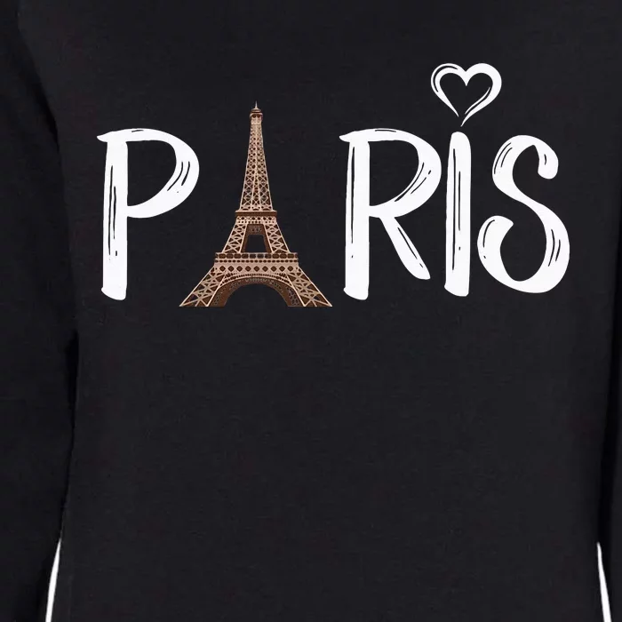 Love Sign The Eiffel Tower From Paris France Womens California Wash Sweatshirt