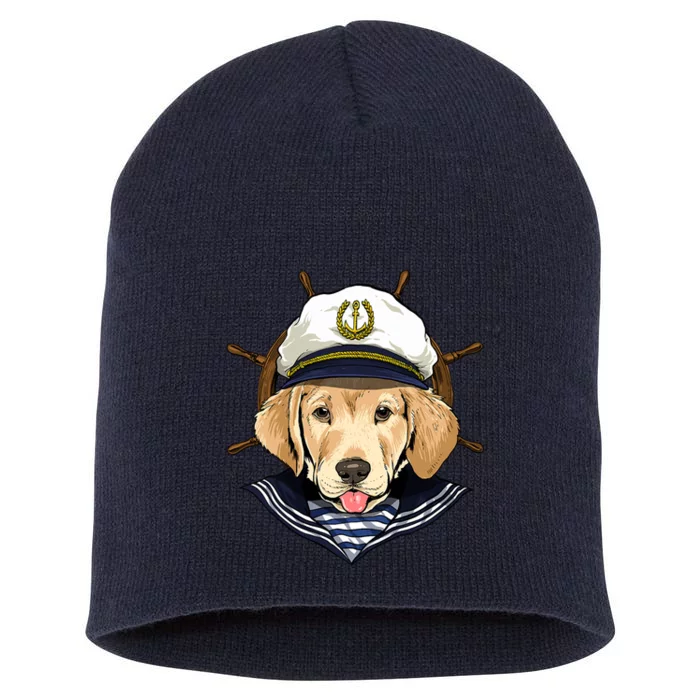 Labrador Sailor: The Captain Of The Boat Short Acrylic Beanie