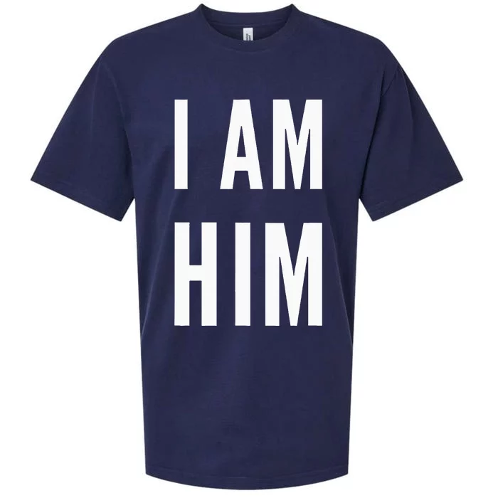 Lit Statement Top I Am Him Gift For Sports Fans I Am Him Sueded Cloud Jersey T-Shirt