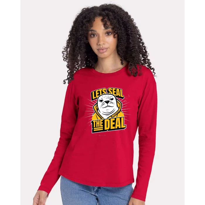 Lets Seal The Deal Womens Cotton Relaxed Long Sleeve T-Shirt