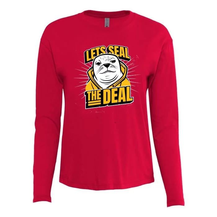 Lets Seal The Deal Womens Cotton Relaxed Long Sleeve T-Shirt