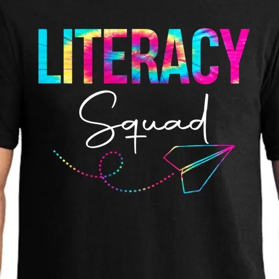 Literacy Squad Tie Dye Back To School Appreciation First Day Gift Pajama Set