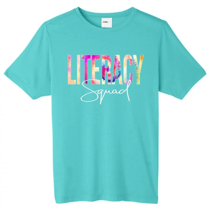 Literacy Squad Tie Dye Back To School Appreciation Gift ChromaSoft Performance T-Shirt