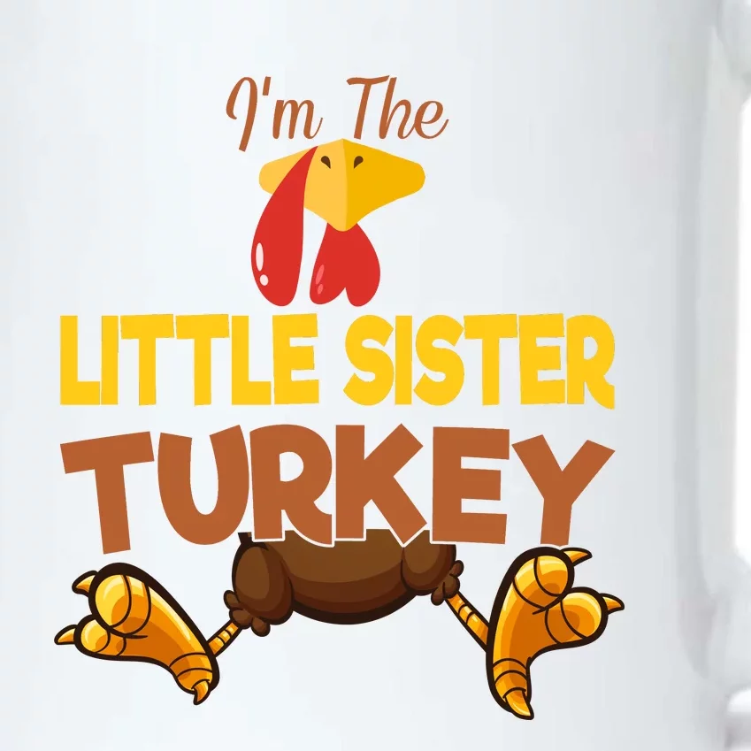 Little Sister Turkey Matching Family Group Thanksgiving Gifts Black Color Changing Mug