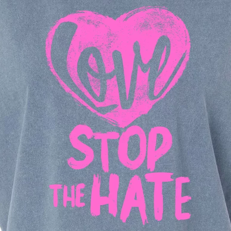 Love Stop The Hate Garment-Dyed Women's Muscle Tee