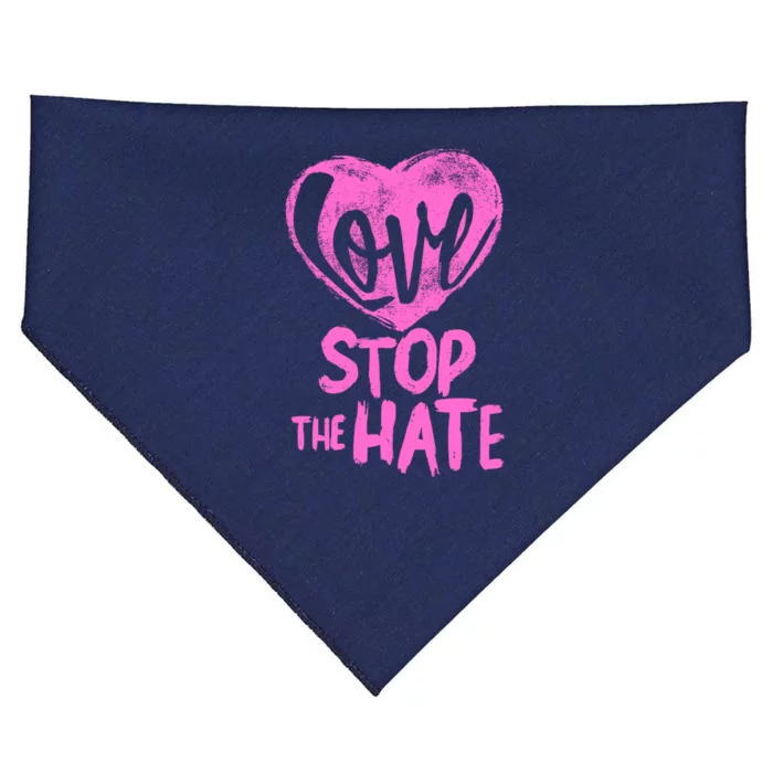 Love Stop The Hate USA-Made Doggie Bandana