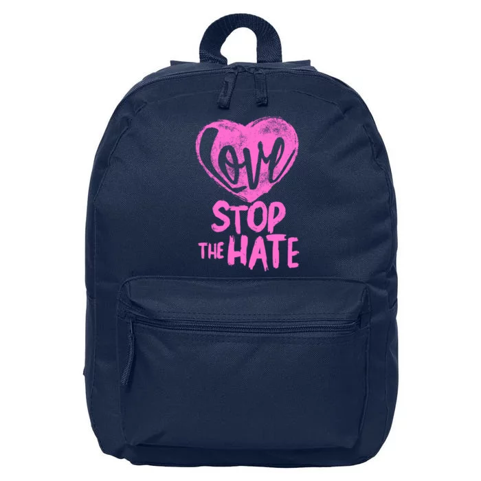 Love Stop The Hate 16 in Basic Backpack