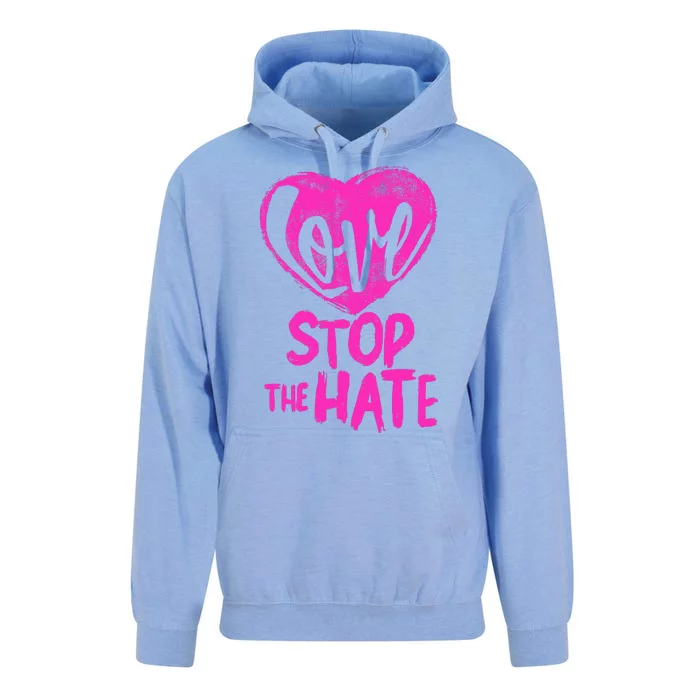 Love Stop The Hate Unisex Surf Hoodie