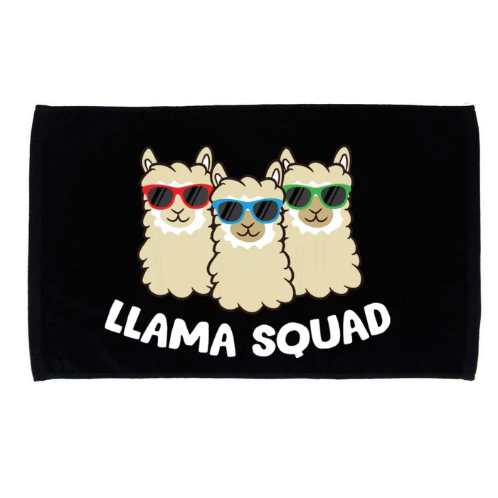 Llama Squad Team Llama Matching Sunglasses Love Llamas Microfiber Hand Towel