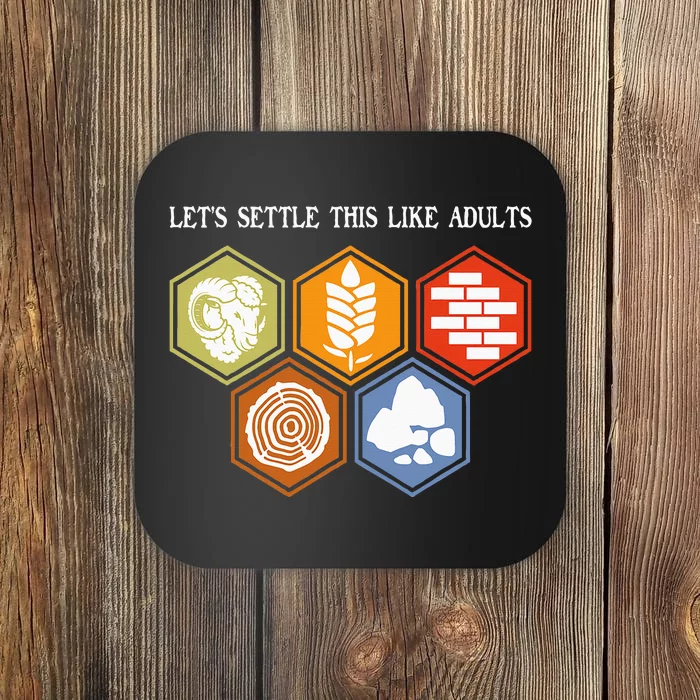 LetS Settle This Like Adults Tabletop Game Board Gaming Coaster