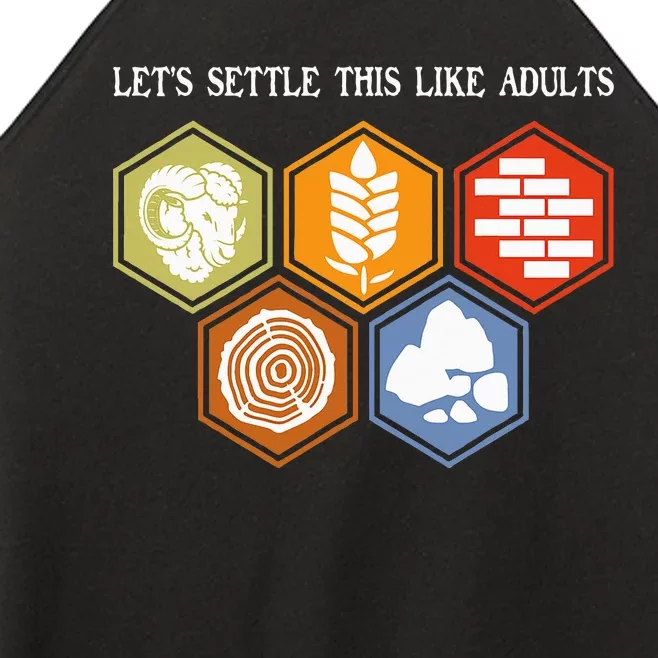 LetS Settle This Like Adults Tabletop Game Board Gaming Women’s Perfect Tri Rocker Tank