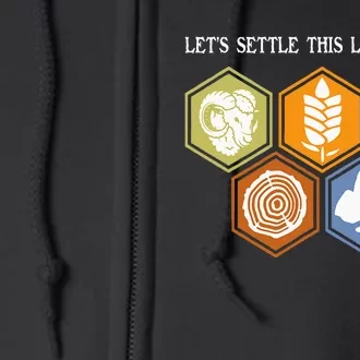 LetS Settle This Like Adults Tabletop Game Board Gaming Full Zip Hoodie