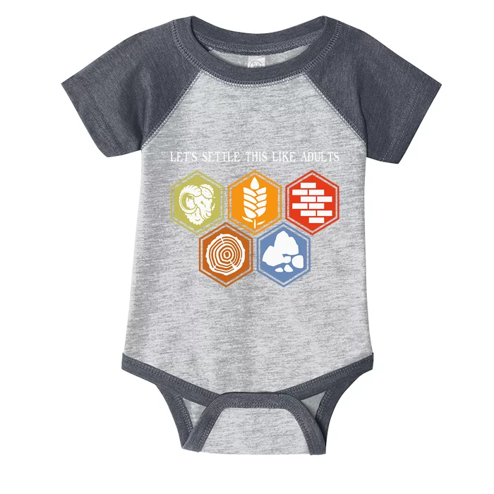 LetS Settle This Like Adults Tabletop Game Board Gaming Infant Baby Jersey Bodysuit