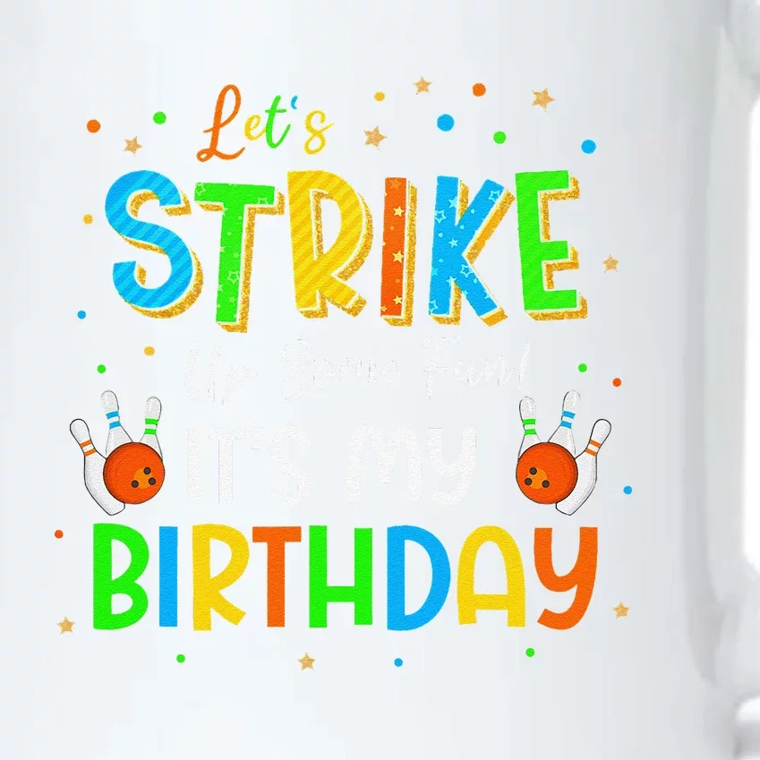 Let’S Strike Up Some Fun! Its My Birthday Crew Bowling Party Black Color Changing Mug