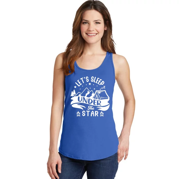 Lets Sleep Under The Stars Camping Ladies Essential Tank