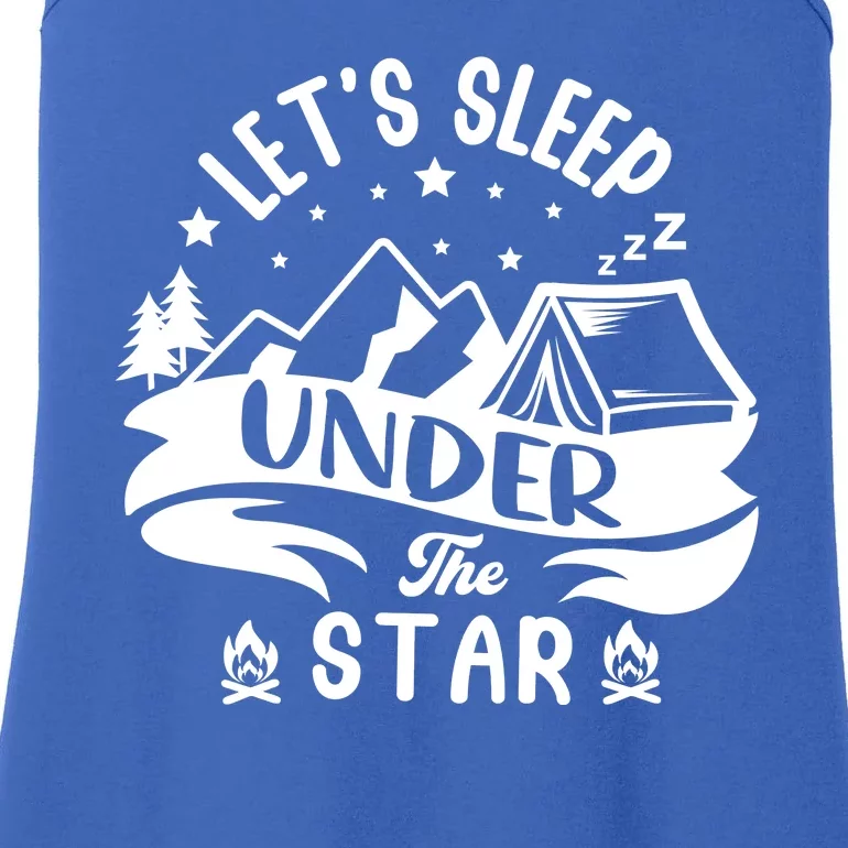 Lets Sleep Under The Stars Camping Ladies Essential Tank