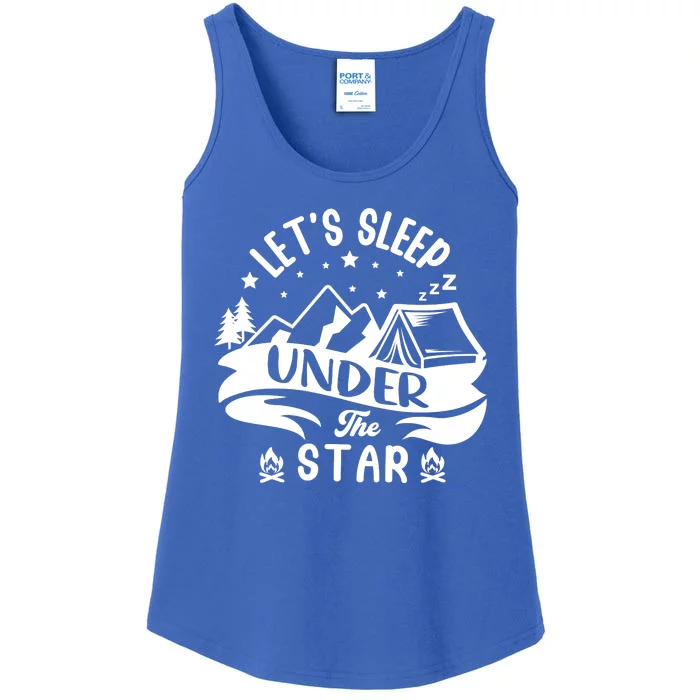 Lets Sleep Under The Stars Camping Ladies Essential Tank