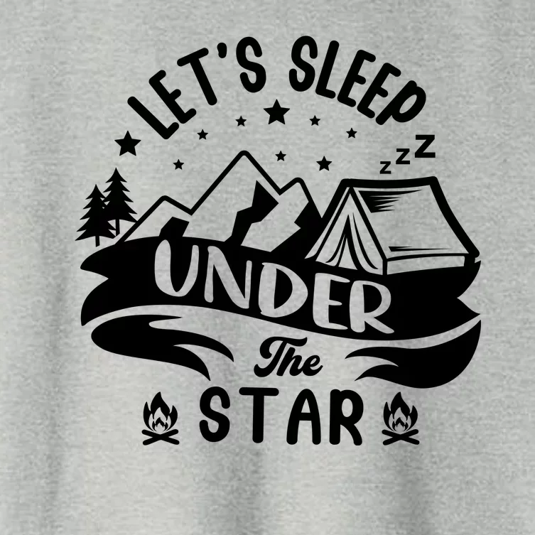 Lets Sleep Under The Stars Camping Women's Crop Top Tee