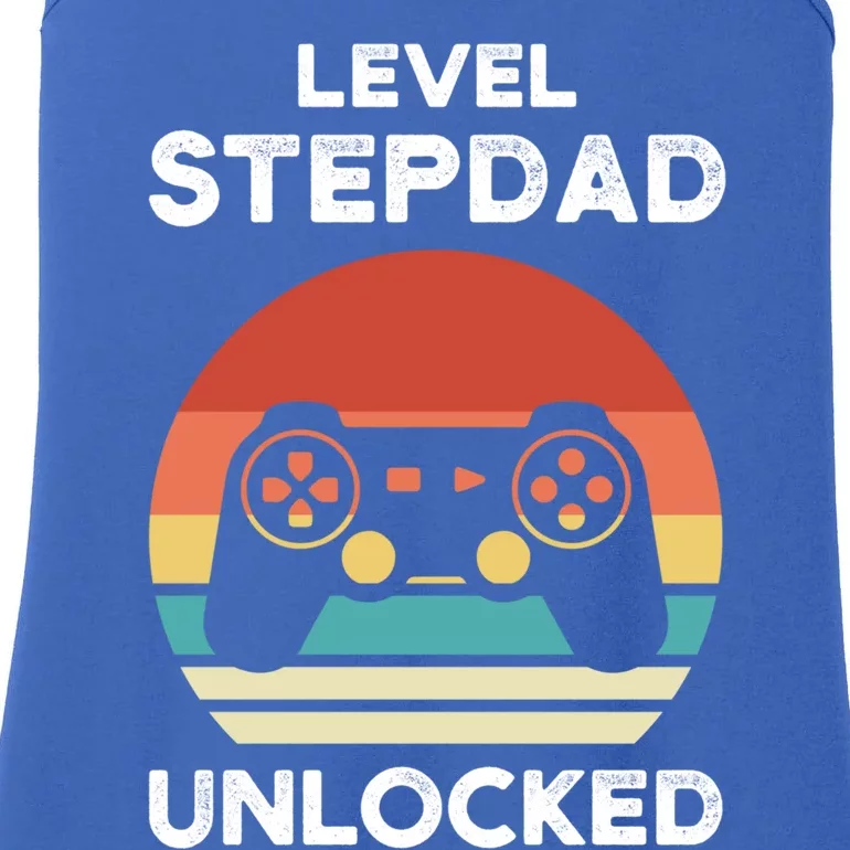 Level Stepdad Unlocked Stepson Bonusson Stepdad Funny Gift Ladies Essential Tank