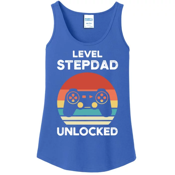 Level Stepdad Unlocked Stepson Bonusson Stepdad Funny Gift Ladies Essential Tank