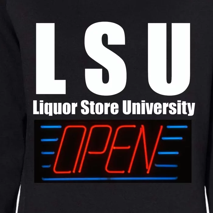 Liquor Store University LSU Funny Parody Womens California Wash Sweatshirt