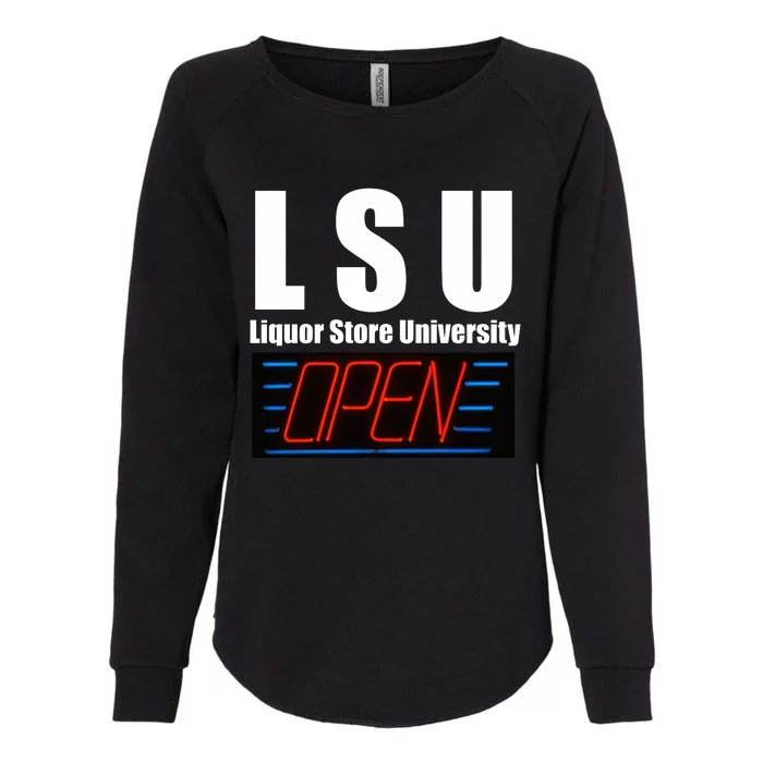 Liquor Store University LSU Funny Parody Womens California Wash Sweatshirt