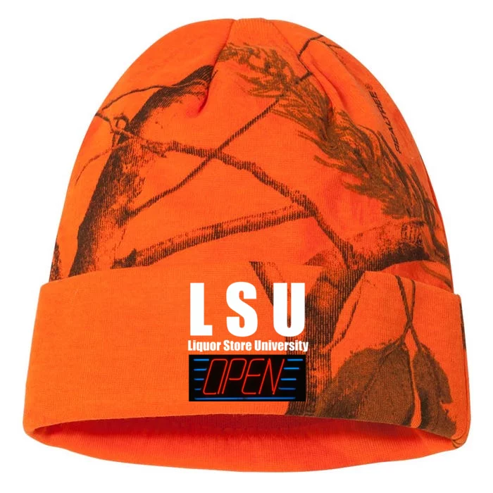 Liquor Store University LSU Funny Parody Kati - 12in Camo Beanie