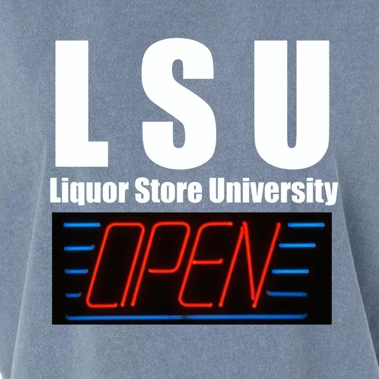 Liquor Store University LSU Funny Parody Garment-Dyed Women's Muscle Tee